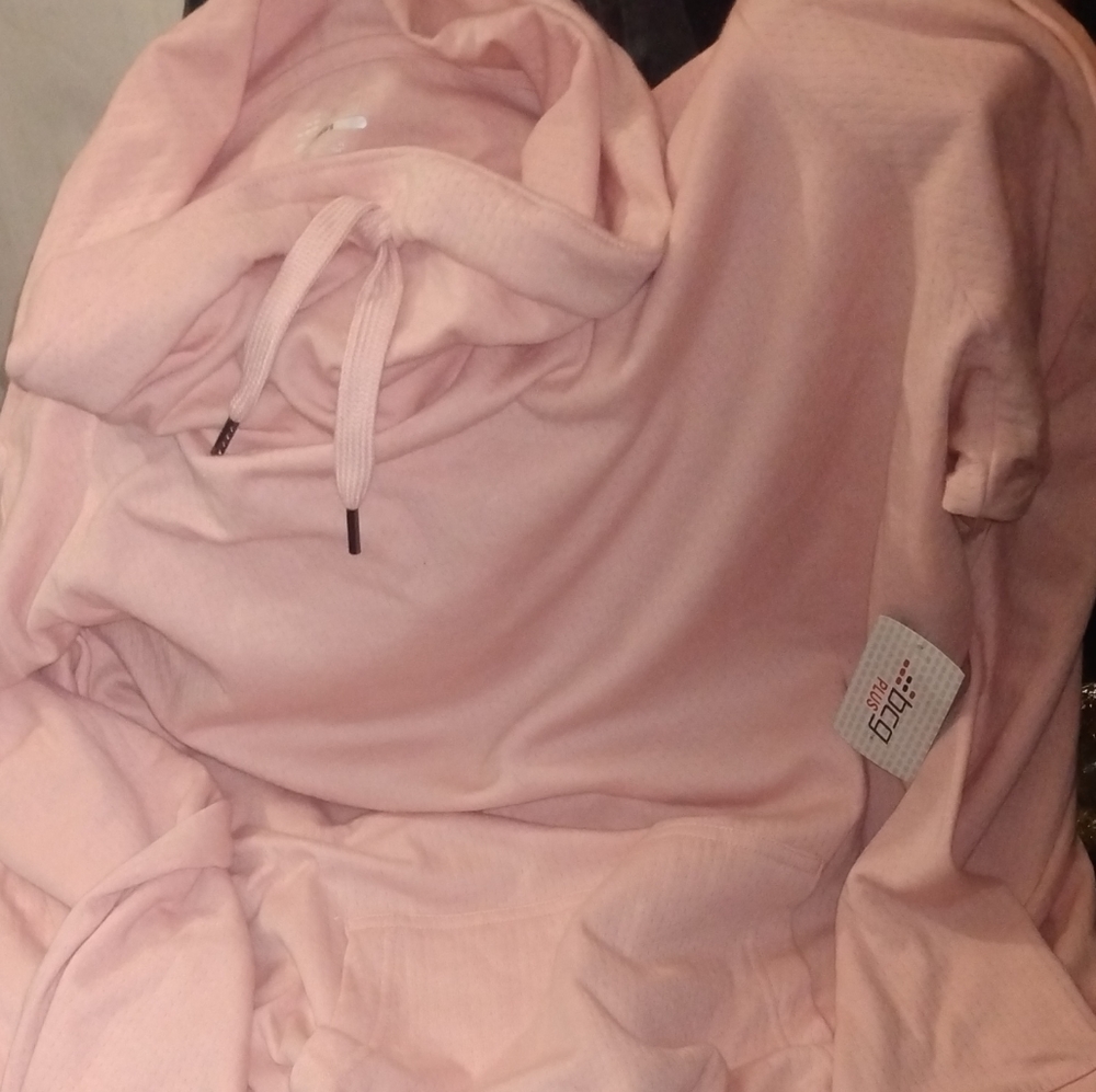 Long Sleeve ,Pink,scarf like neck w/drawstrings